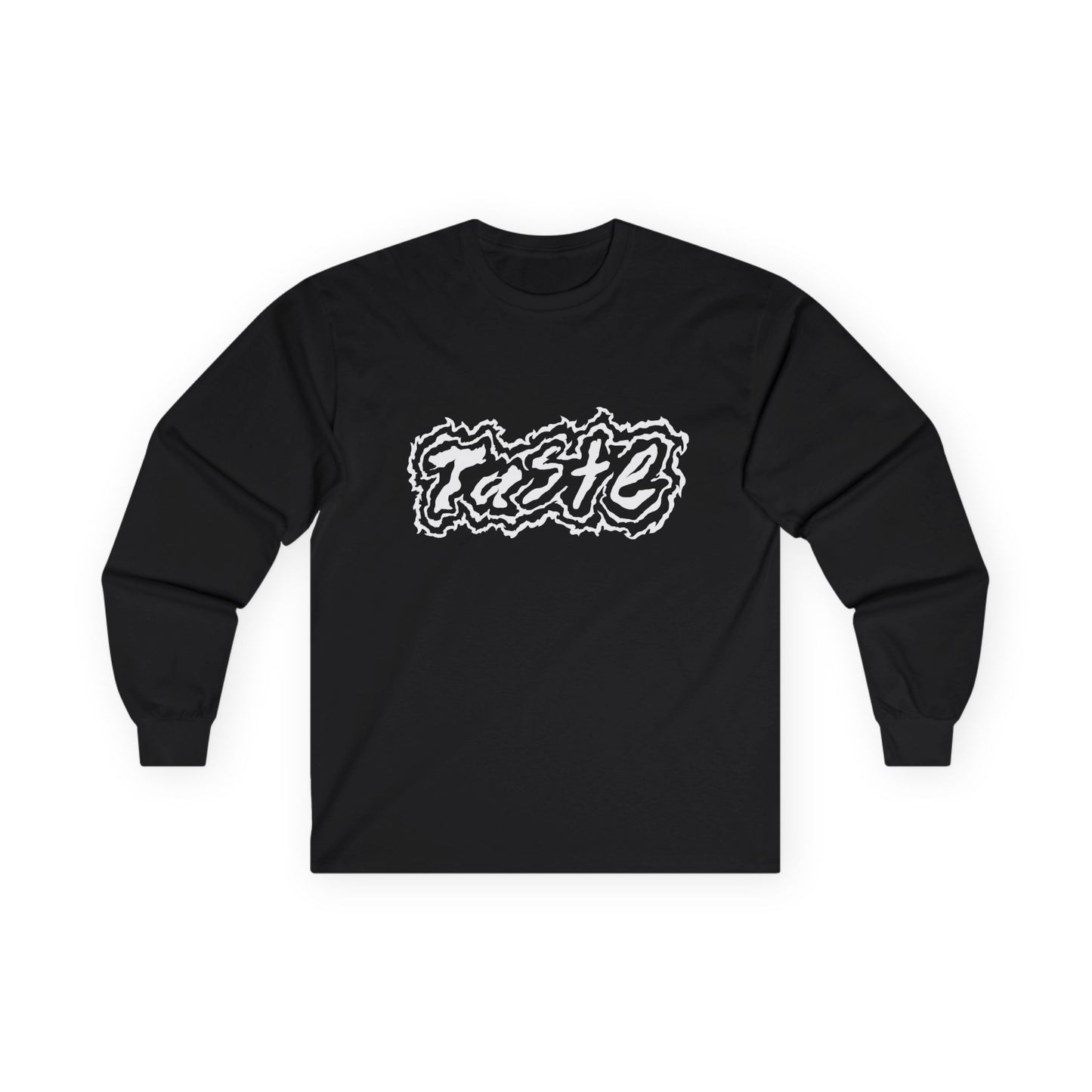 "TASTE" HALF WHITE LOGO UNISEX ULTRA COTTON LONG SLEEVE TEE