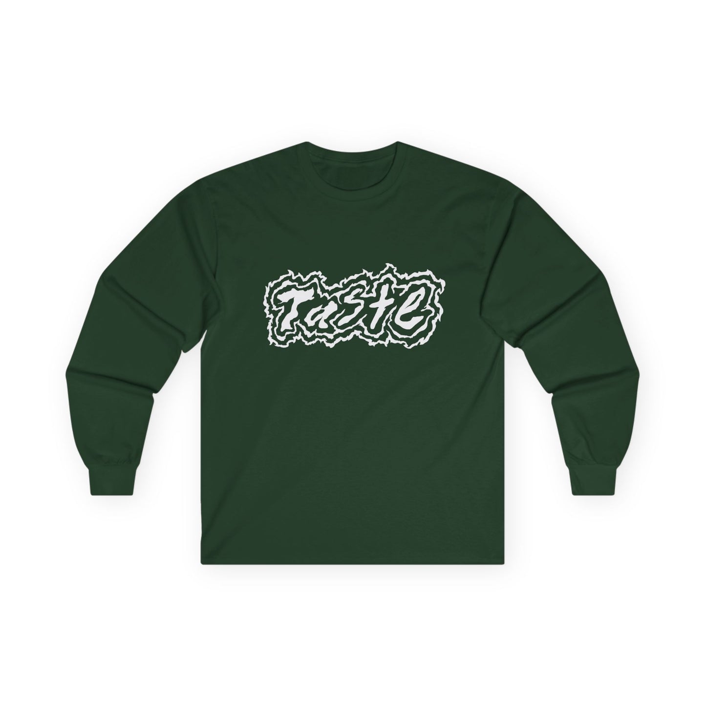 "TASTE" HALF WHITE LOGO UNISEX ULTRA COTTON LONG SLEEVE TEE