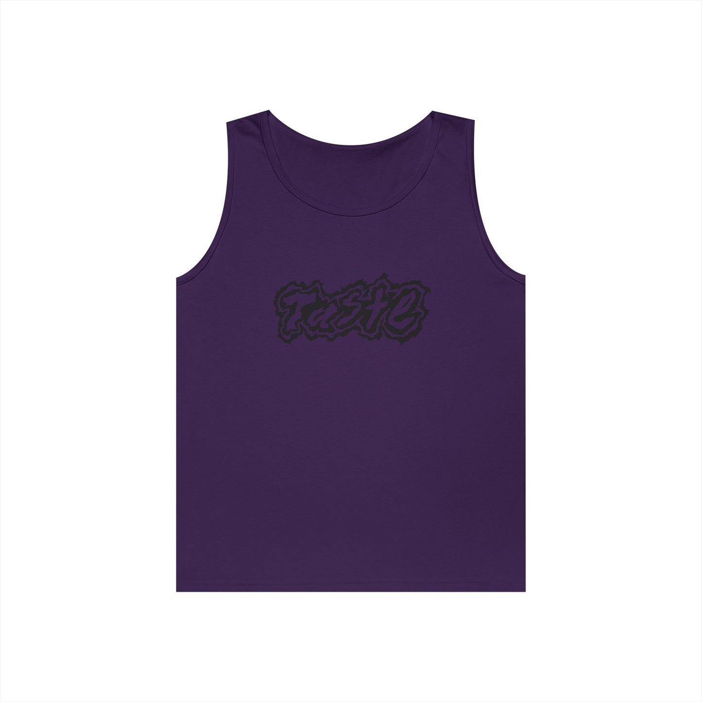 "TASTE" HALF BLACK LOGO UNISEX HEAVY COTTON TANK TOP