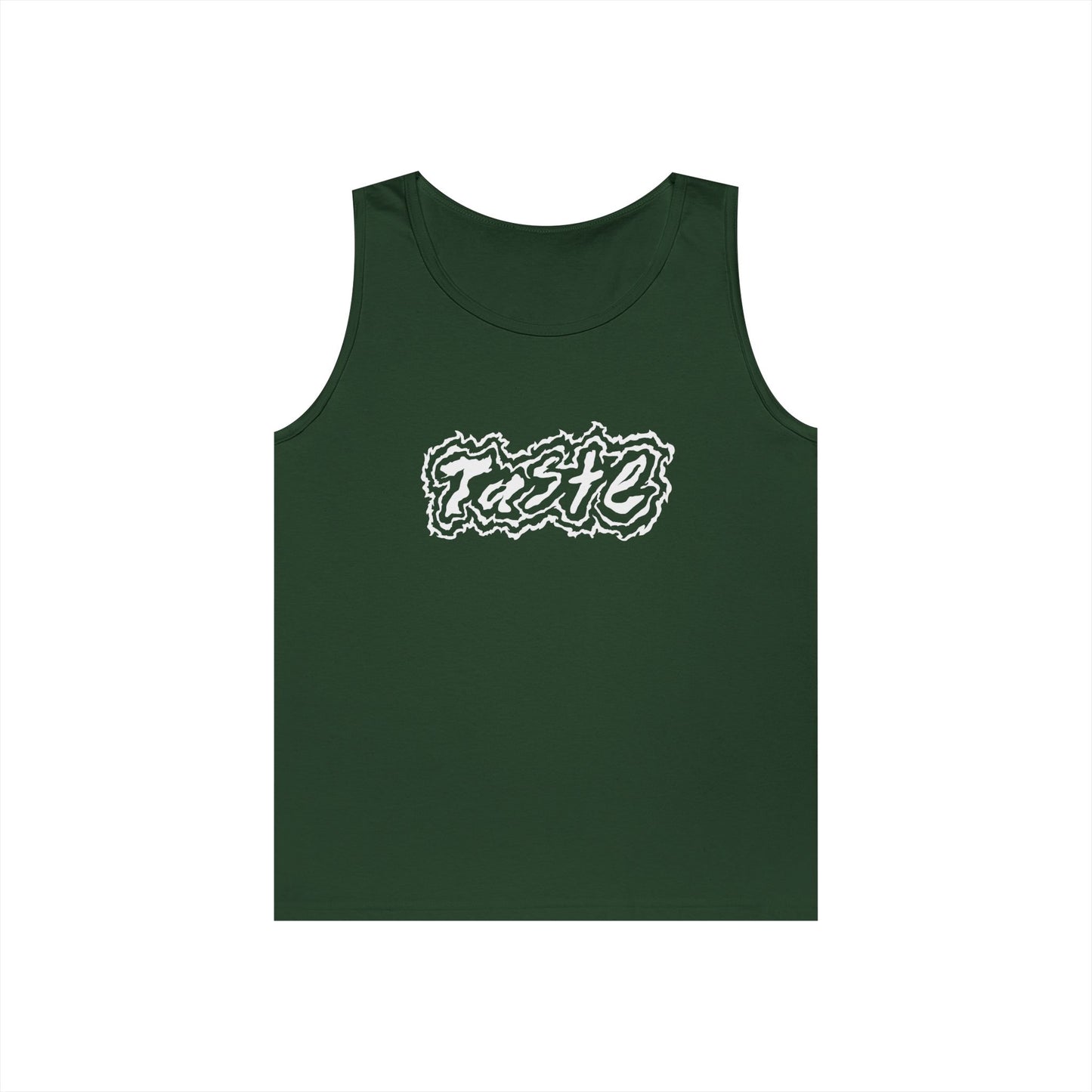 "TASTE" HALF WHITE UNISEX HEAVY COTTON TANK TOP