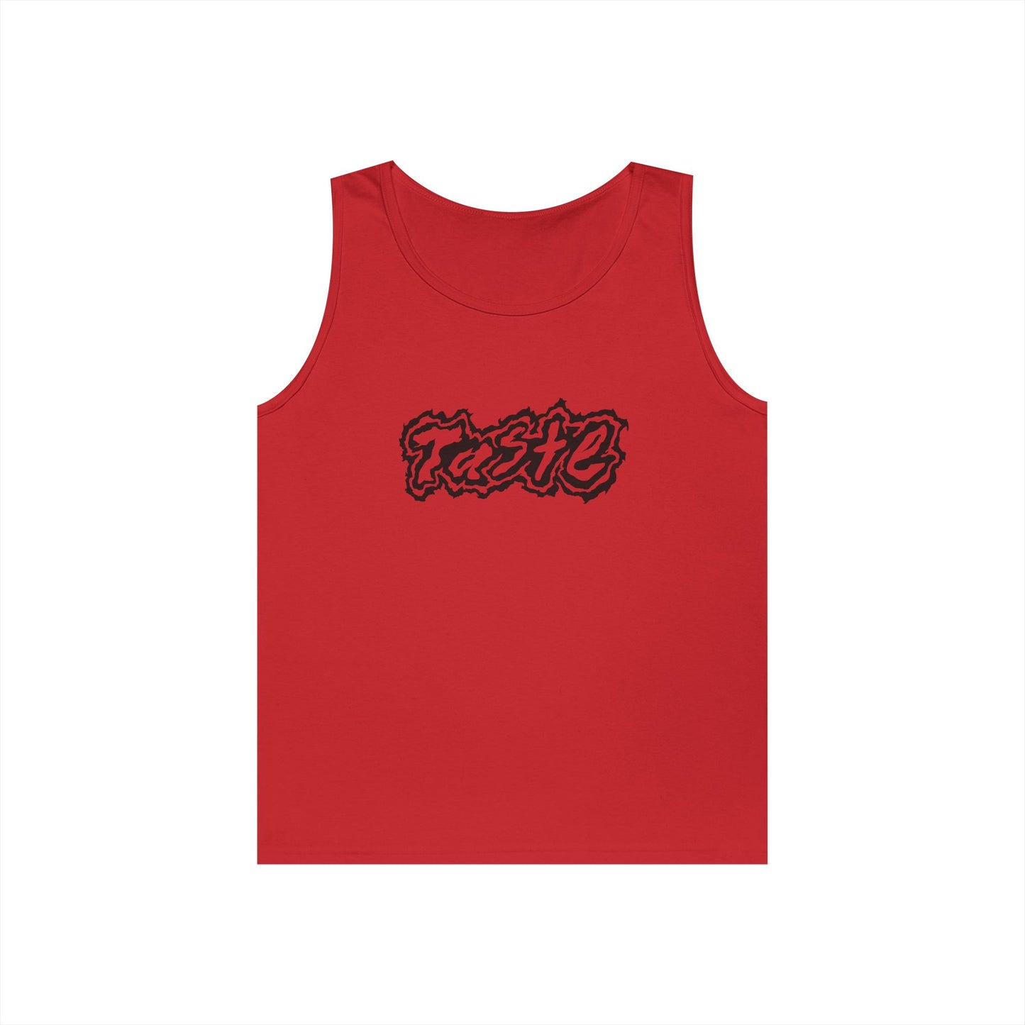 "TASTE" HALF BLACK LOGO UNISEX HEAVY COTTON TANK TOP