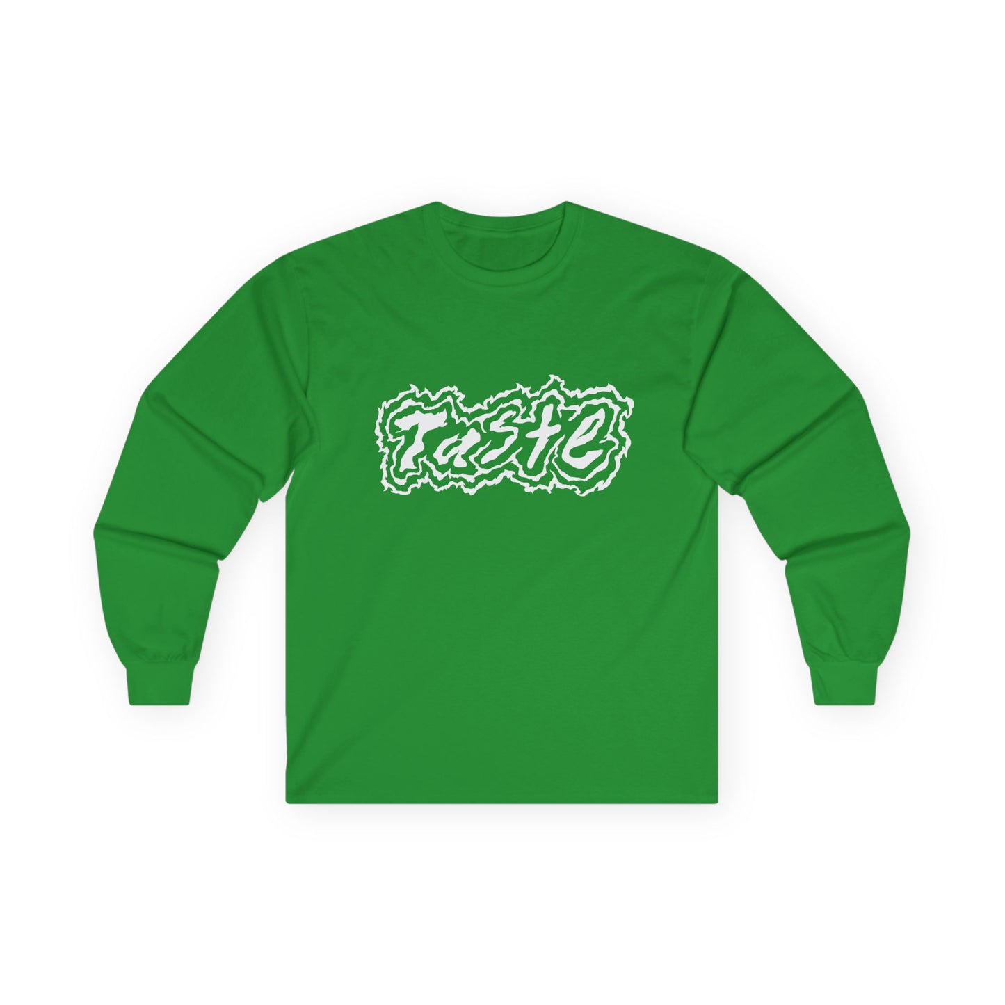 "TASTE" HALF WHITE LOGO UNISEX ULTRA COTTON LONG SLEEVE TEE