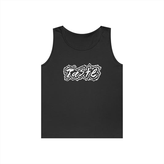 "TASTE" HALF WHITE UNISEX HEAVY COTTON TANK TOP