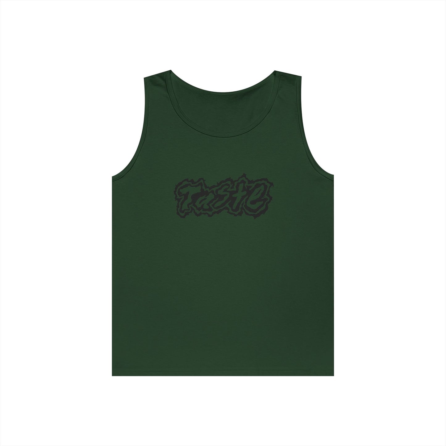 "TASTE" HALF BLACK LOGO UNISEX HEAVY COTTON TANK TOP