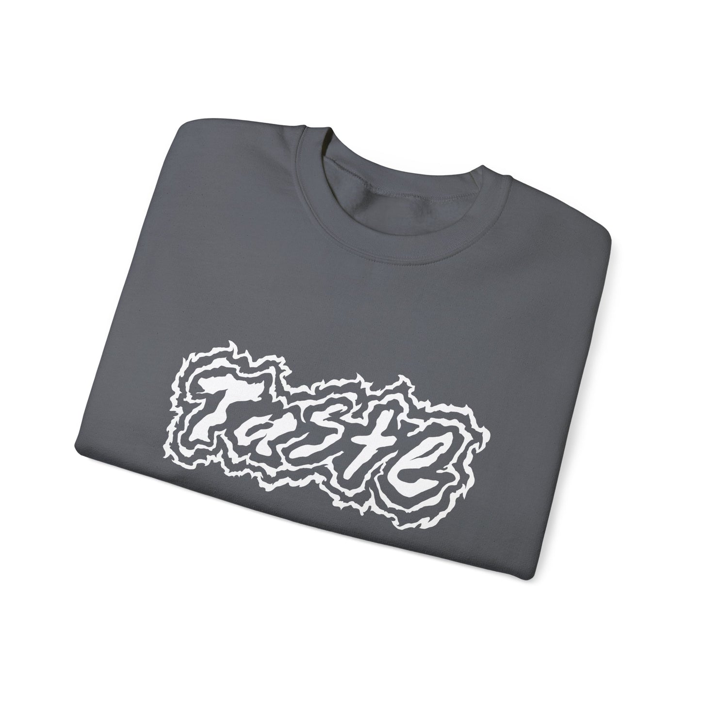 "TASTE" HALF WHITE LOGO UNISEX HEAVY BLEND CREWNECK SWEATSHIRT