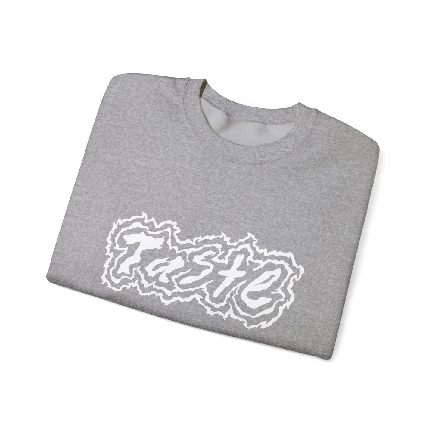 "TASTE" HALF WHITE LOGO UNISEX HEAVY BLEND CREWNECK SWEATSHIRT