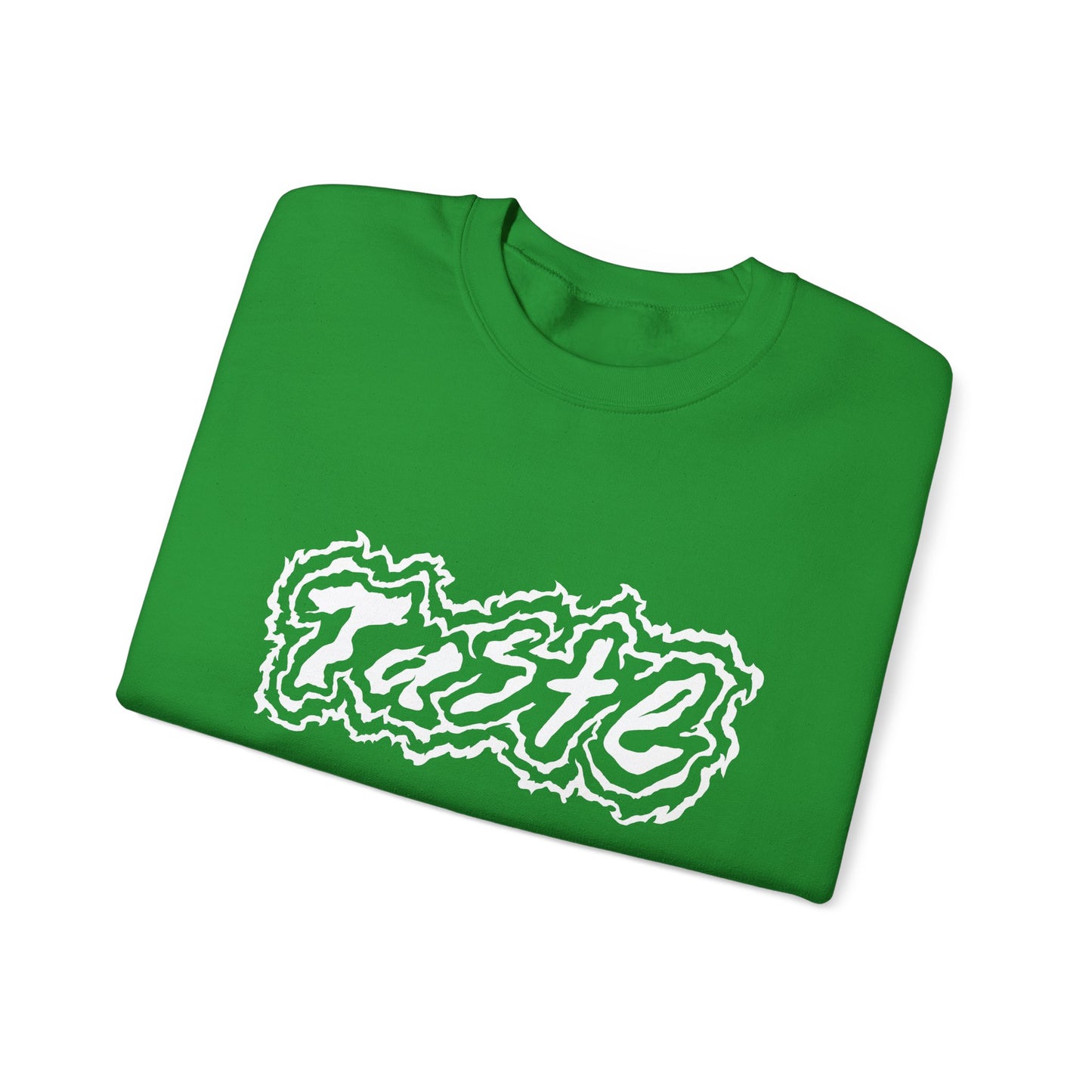 "TASTE" HALF WHITE LOGO UNISEX HEAVY BLEND CREWNECK SWEATSHIRT