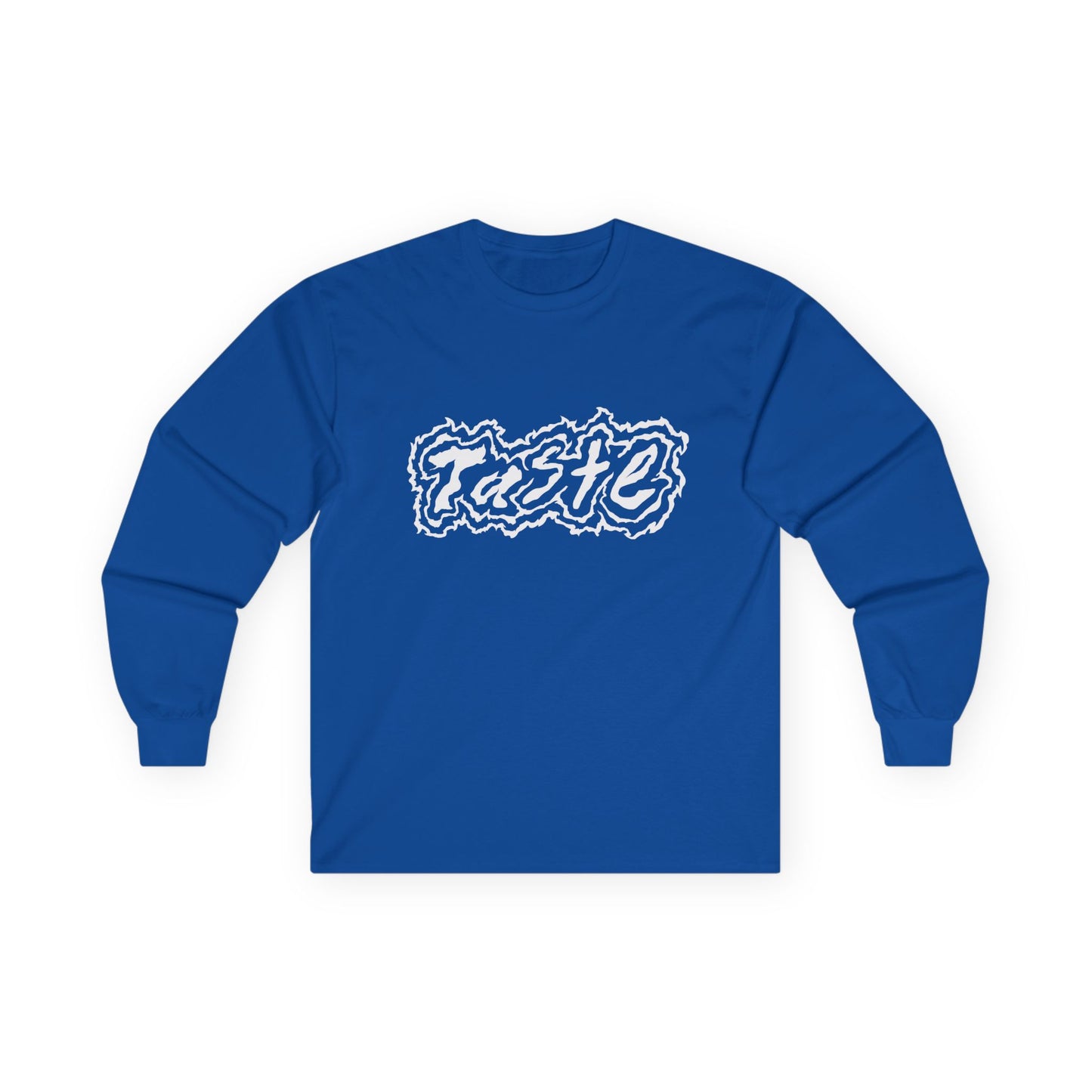 "TASTE" HALF WHITE LOGO UNISEX ULTRA COTTON LONG SLEEVE TEE