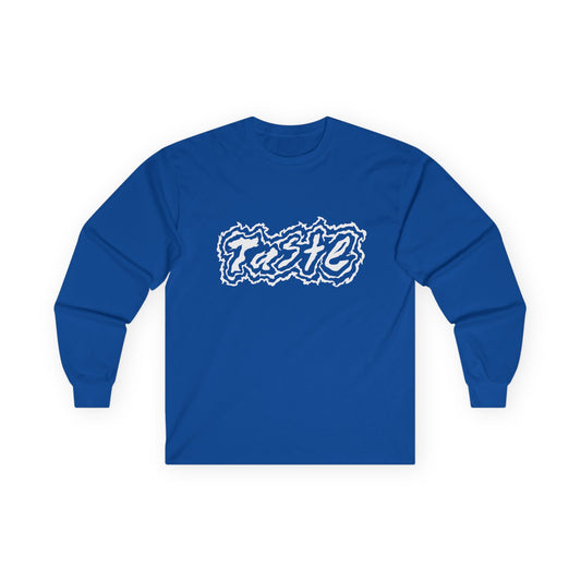 "TASTE" HALF WHITE LOGO UNISEX ULTRA COTTON LONG SLEEVE TEE