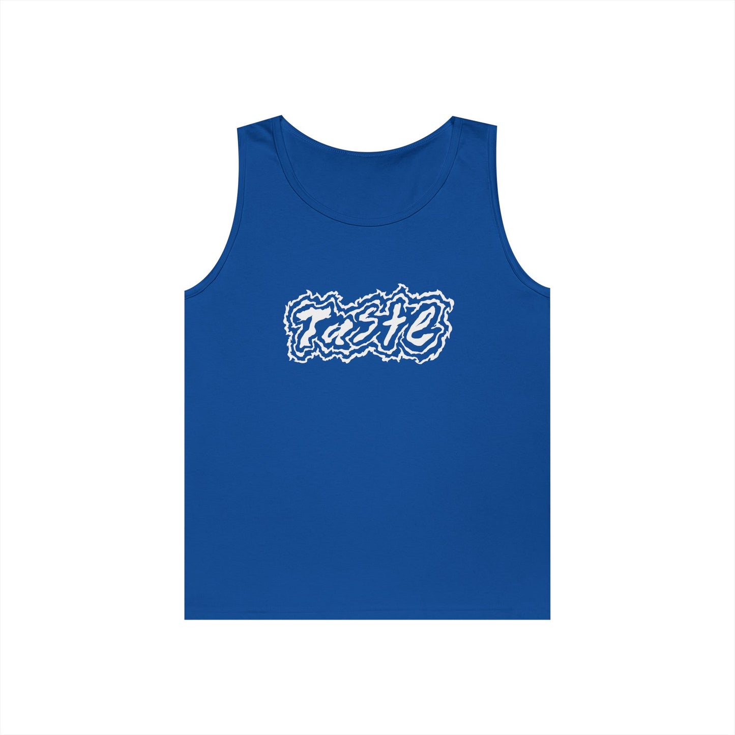 "TASTE" HALF WHITE UNISEX HEAVY COTTON TANK TOP