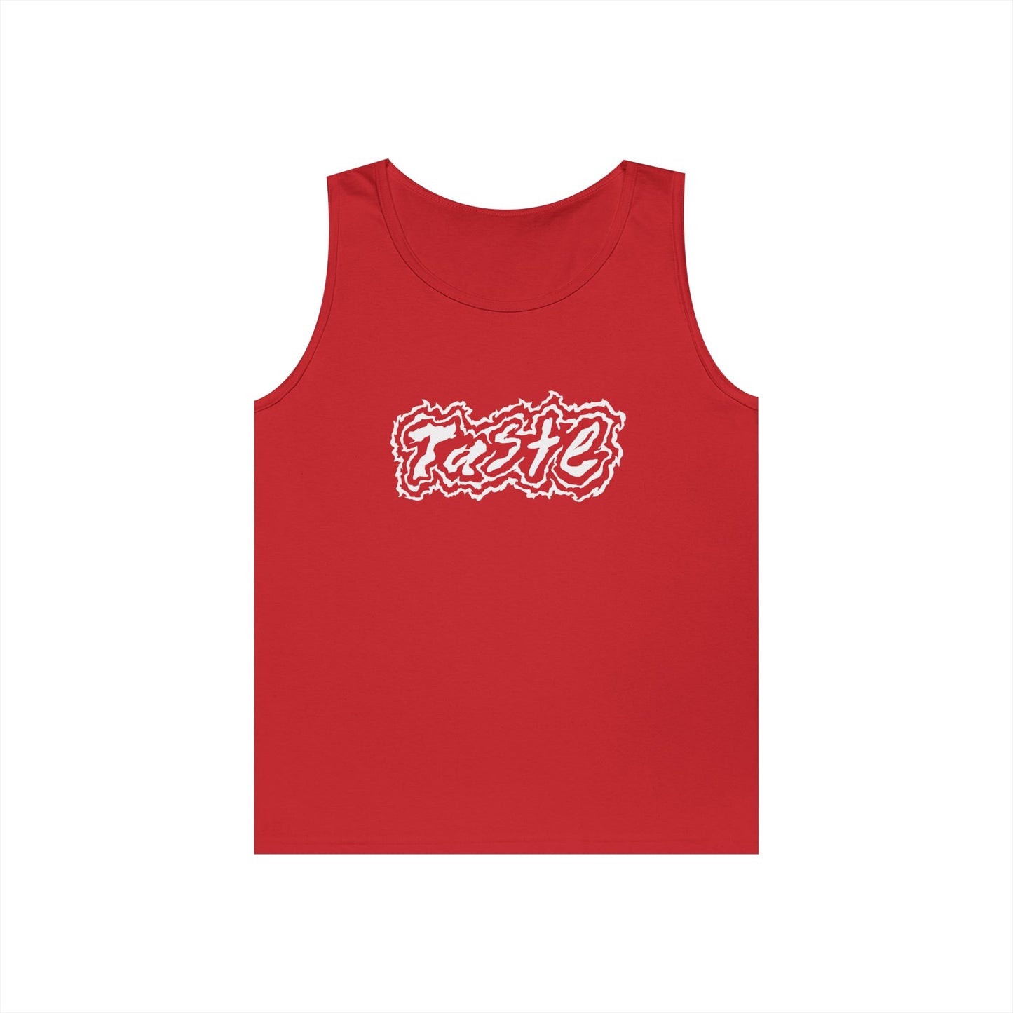 "TASTE" HALF WHITE UNISEX HEAVY COTTON TANK TOP