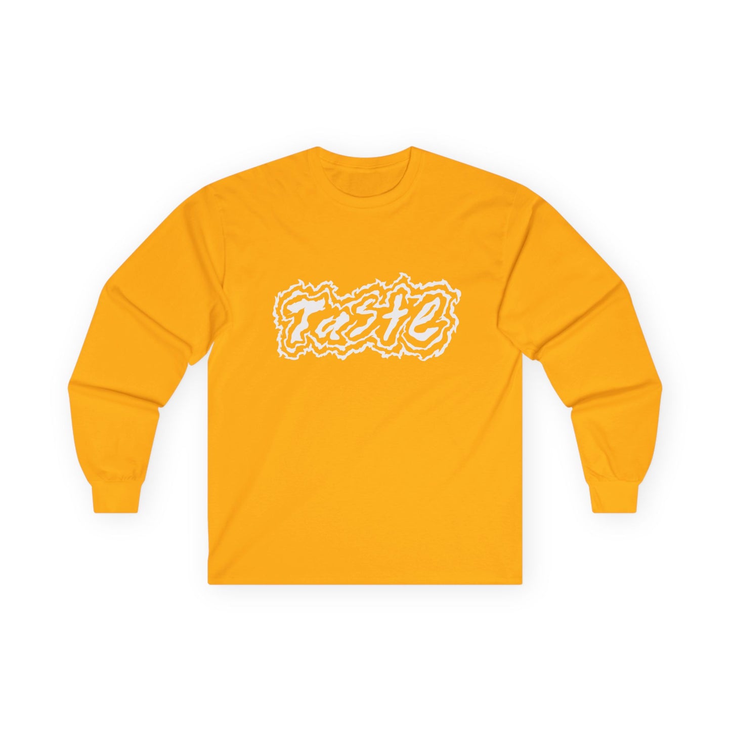 "TASTE" HALF WHITE LOGO UNISEX ULTRA COTTON LONG SLEEVE TEE