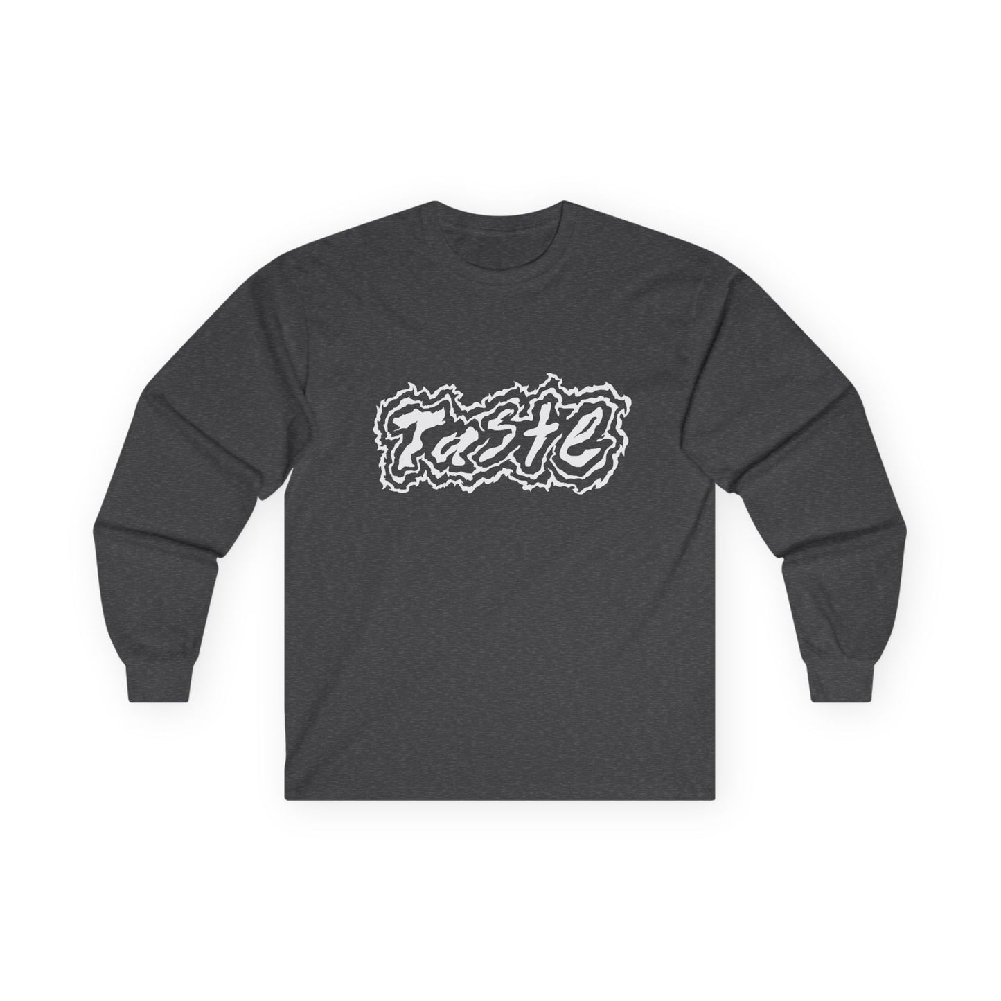 "TASTE" HALF WHITE LOGO UNISEX ULTRA COTTON LONG SLEEVE TEE