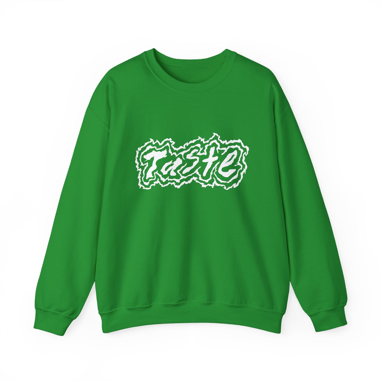 "TASTE" HALF WHITE LOGO UNISEX HEAVY BLEND CREWNECK SWEATSHIRT