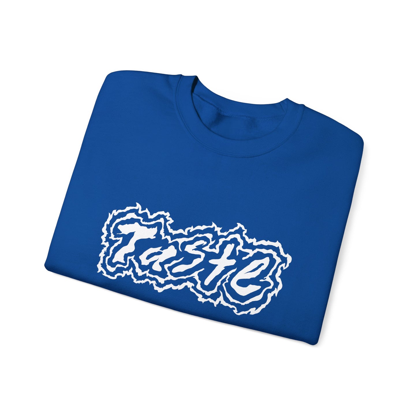 "TASTE" HALF WHITE LOGO UNISEX HEAVY BLEND CREWNECK SWEATSHIRT