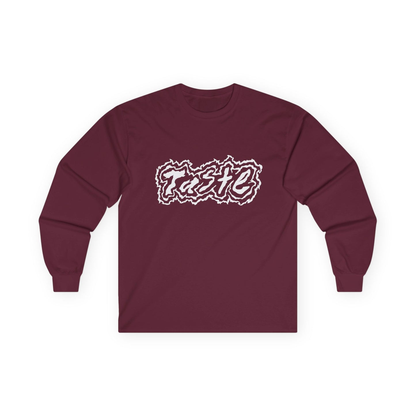 "TASTE" HALF WHITE LOGO UNISEX ULTRA COTTON LONG SLEEVE TEE