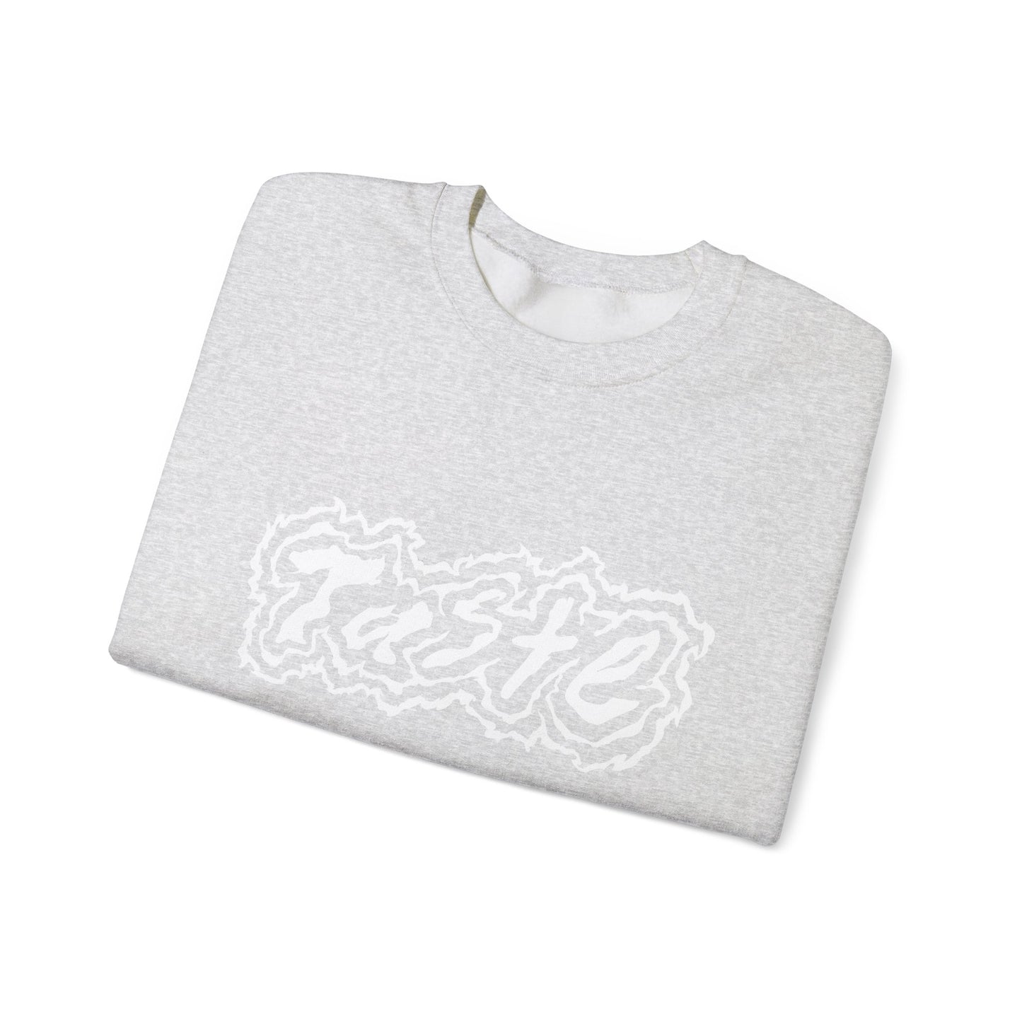 "TASTE" HALF WHITE LOGO UNISEX HEAVY BLEND CREWNECK SWEATSHIRT