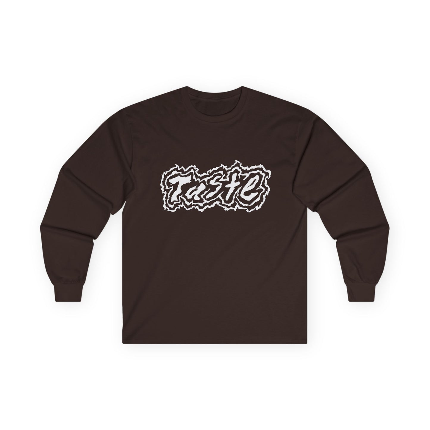 "TASTE" HALF WHITE LOGO UNISEX ULTRA COTTON LONG SLEEVE TEE