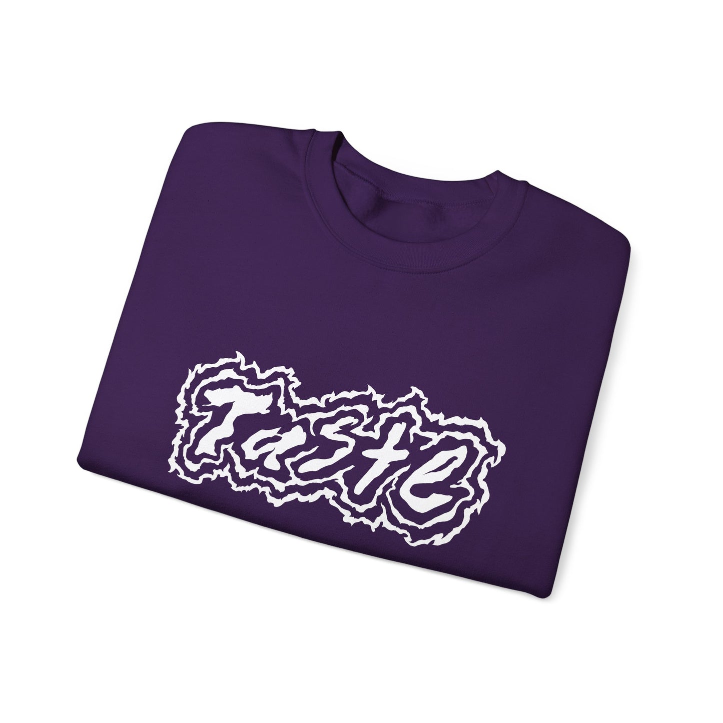 "TASTE" HALF WHITE LOGO UNISEX HEAVY BLEND CREWNECK SWEATSHIRT