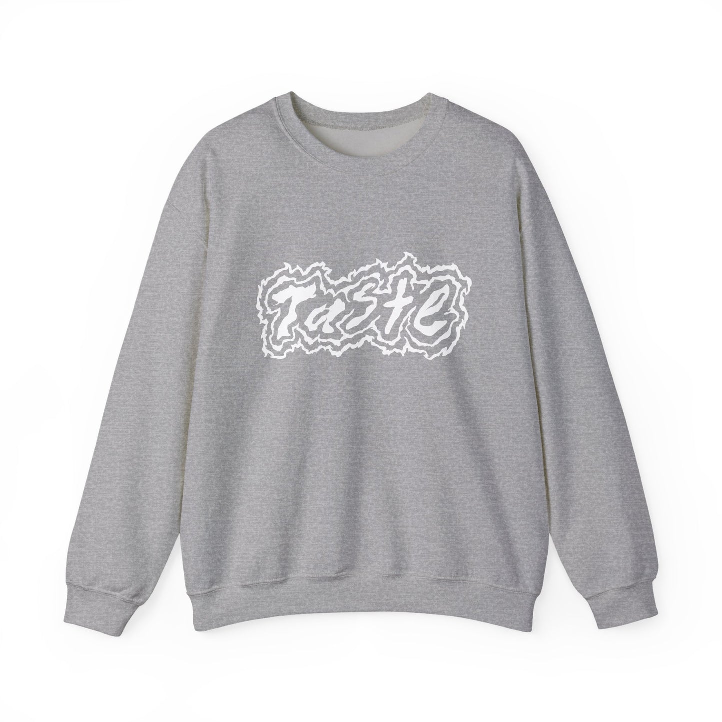 "TASTE" HALF WHITE LOGO UNISEX HEAVY BLEND CREWNECK SWEATSHIRT
