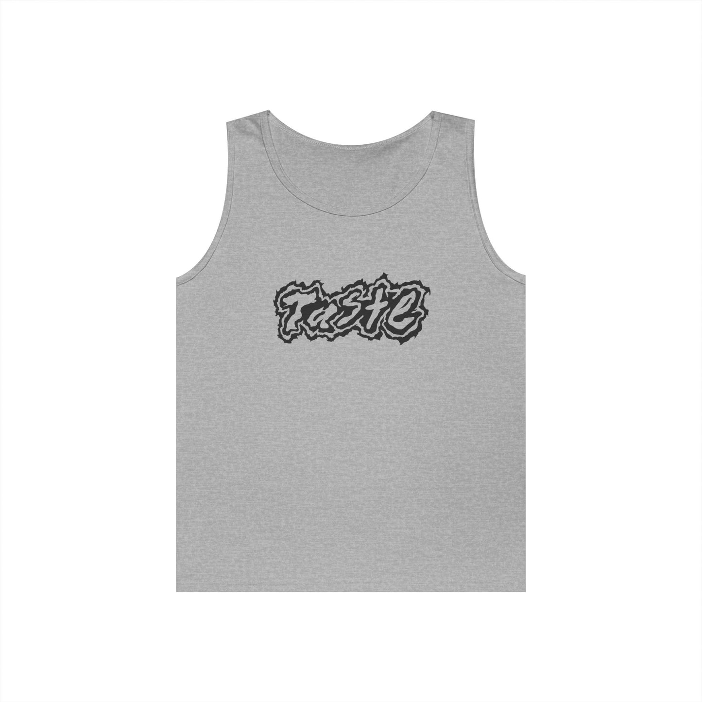 "TASTE" HALF BLACK LOGO UNISEX HEAVY COTTON TANK TOP