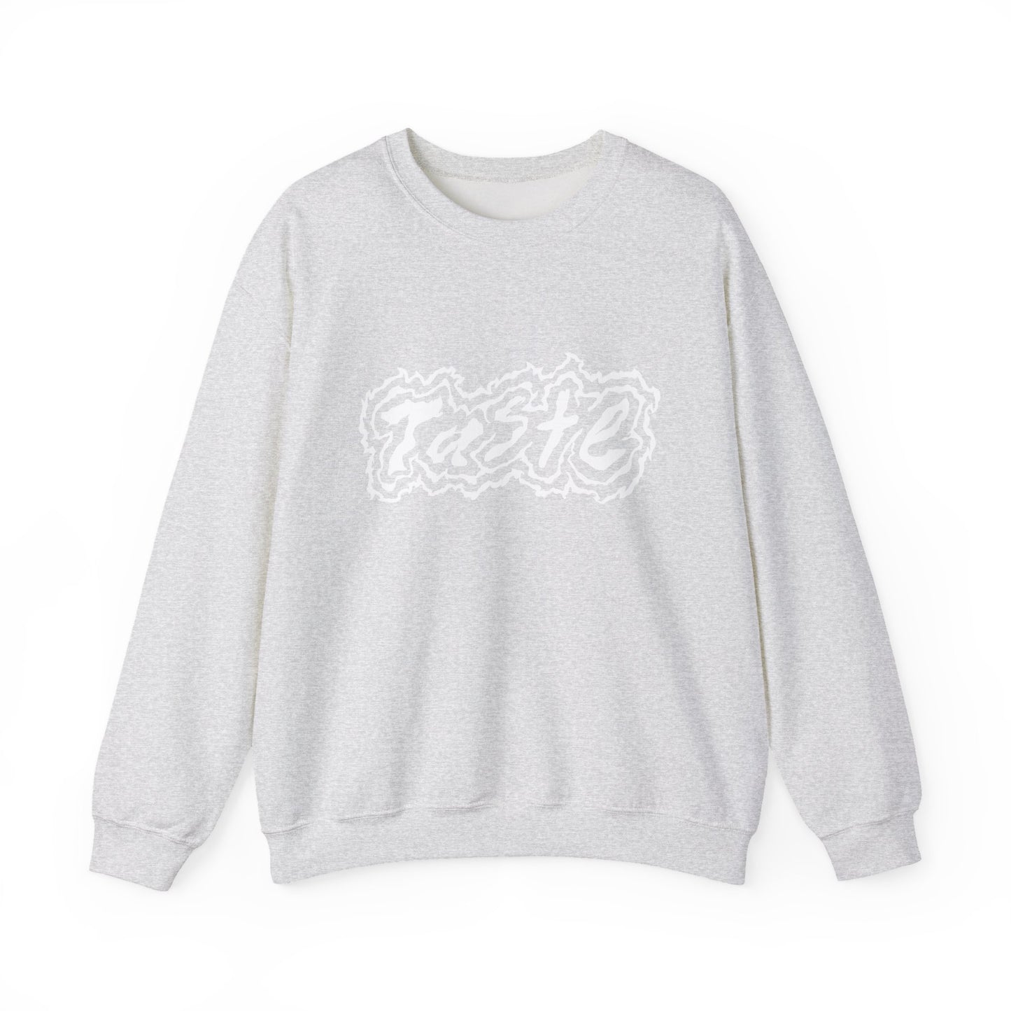 "TASTE" HALF WHITE LOGO UNISEX HEAVY BLEND CREWNECK SWEATSHIRT