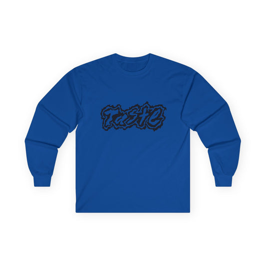 "TASTE" HALF BLACK LOGO UNISEX ULTRA COTTON LONG SLEEVE TEE