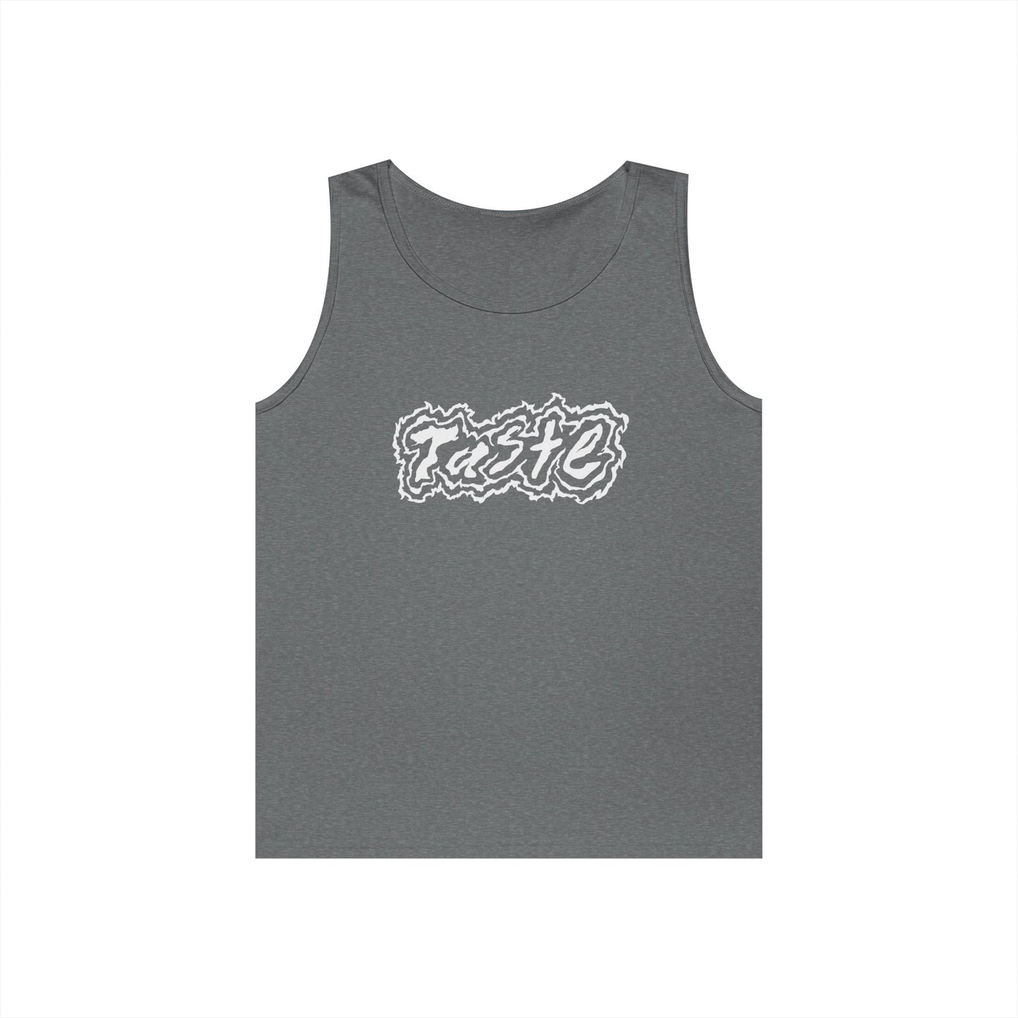 "TASTE" HALF WHITE UNISEX HEAVY COTTON TANK TOP