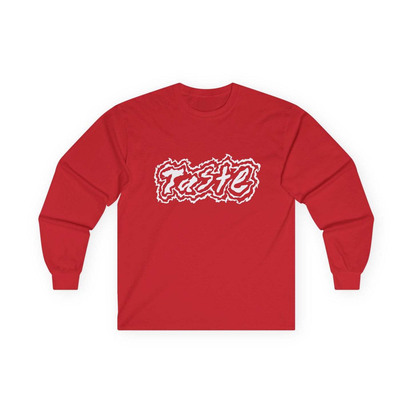 "TASTE" HALF WHITE LOGO UNISEX ULTRA COTTON LONG SLEEVE TEE