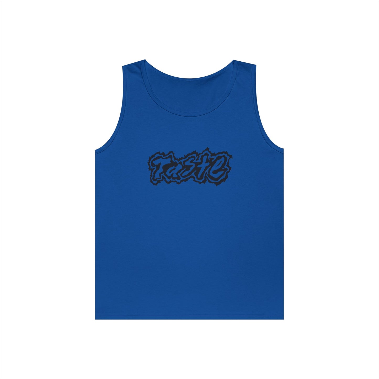 "TASTE" HALF BLACK LOGO UNISEX HEAVY COTTON TANK TOP