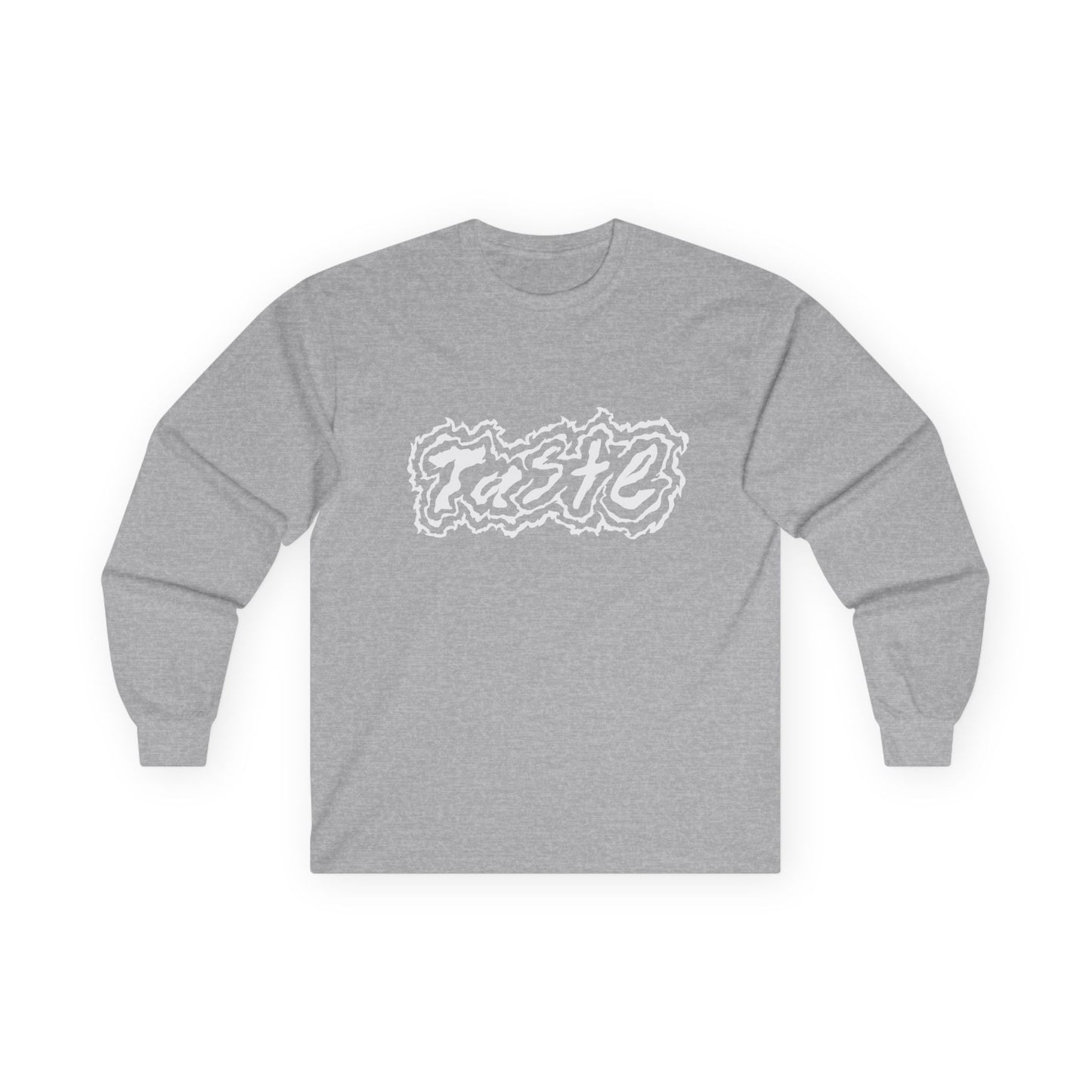 "TASTE" HALF WHITE LOGO UNISEX ULTRA COTTON LONG SLEEVE TEE